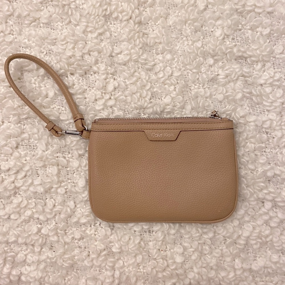 Tan Calvin Klein Wristlet